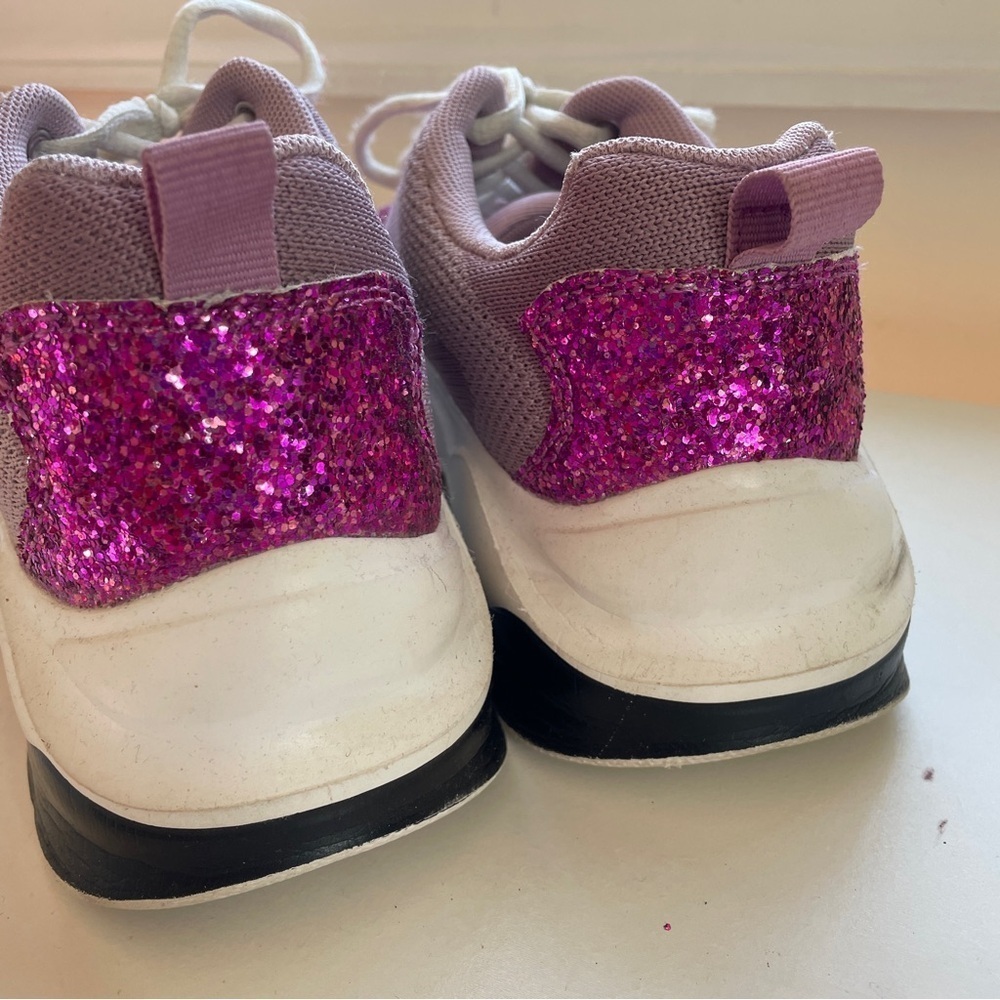 Purple Chunky Platform Sneakers BTS Army Glitter 8 - Picture 7 of 7